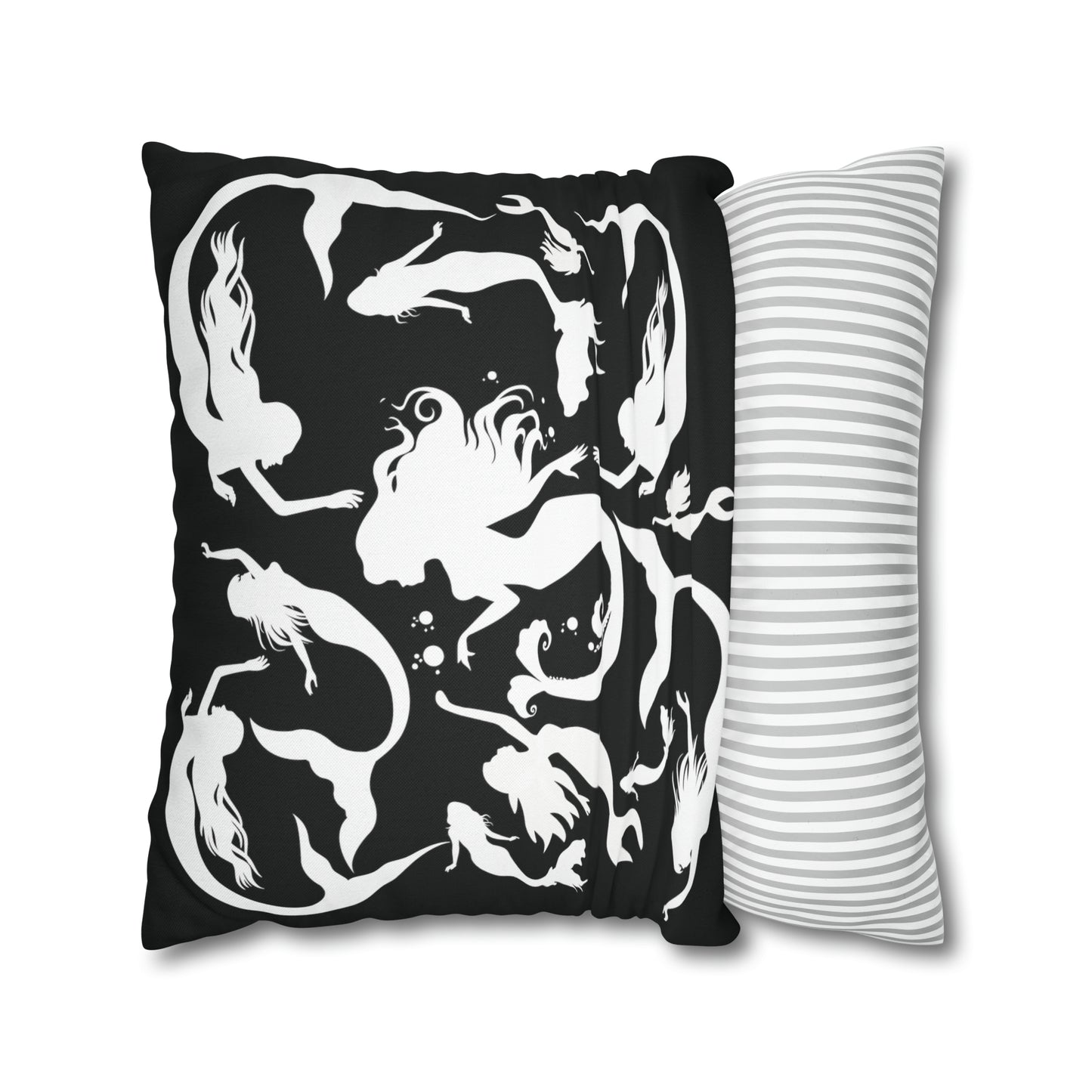 Mermaids silhouettes pillowcase