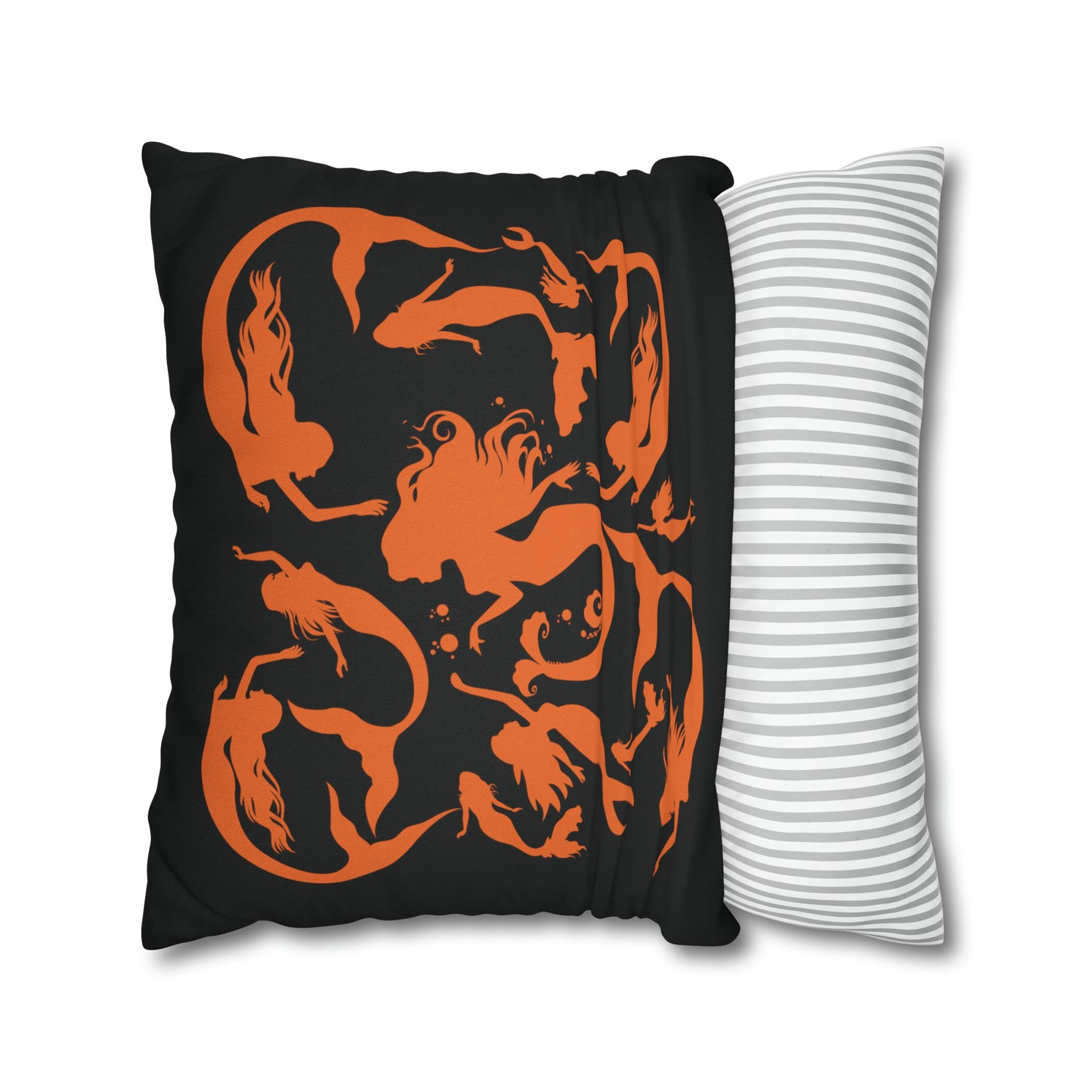 Mermaids silhouettes pillowcase