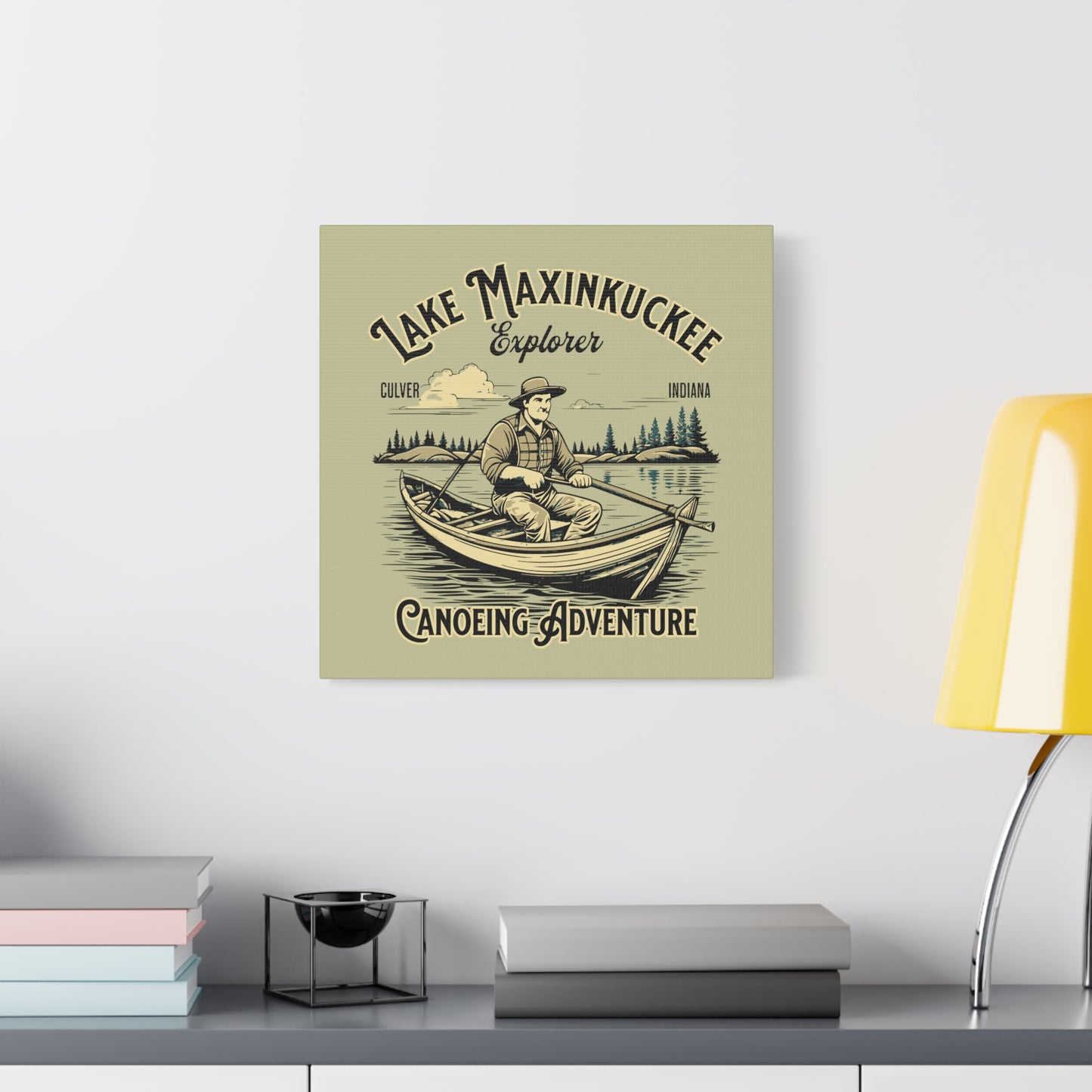 Lake Maxinkuckee Explorer Canoeing Adventure, Culver, Indiana, Matte Canvas, Stretched, 1.25"