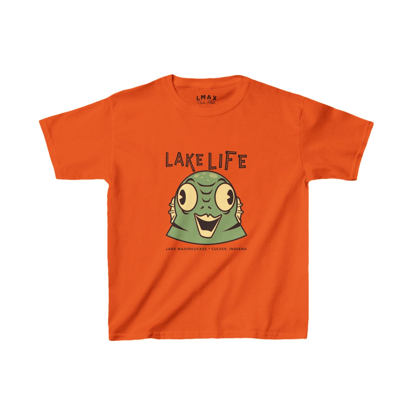 Lake Life Lake Maxinkuckee Culver Indiana Water Creature Graphic Kids Heavy Cotton™ Tee