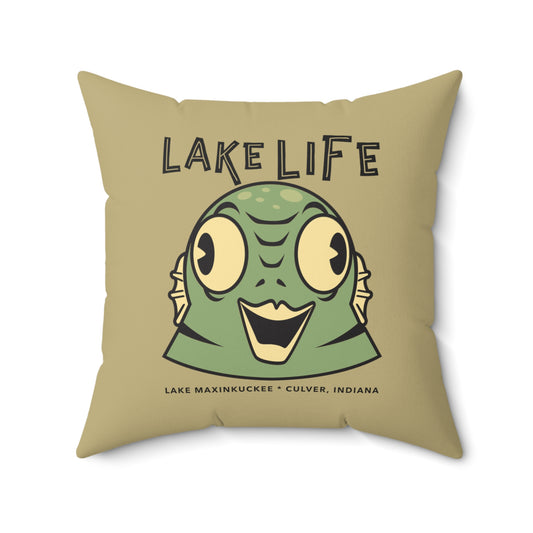 graphic of a water creature and text Lake Life Lake Maxinkuckee Culver Indiana