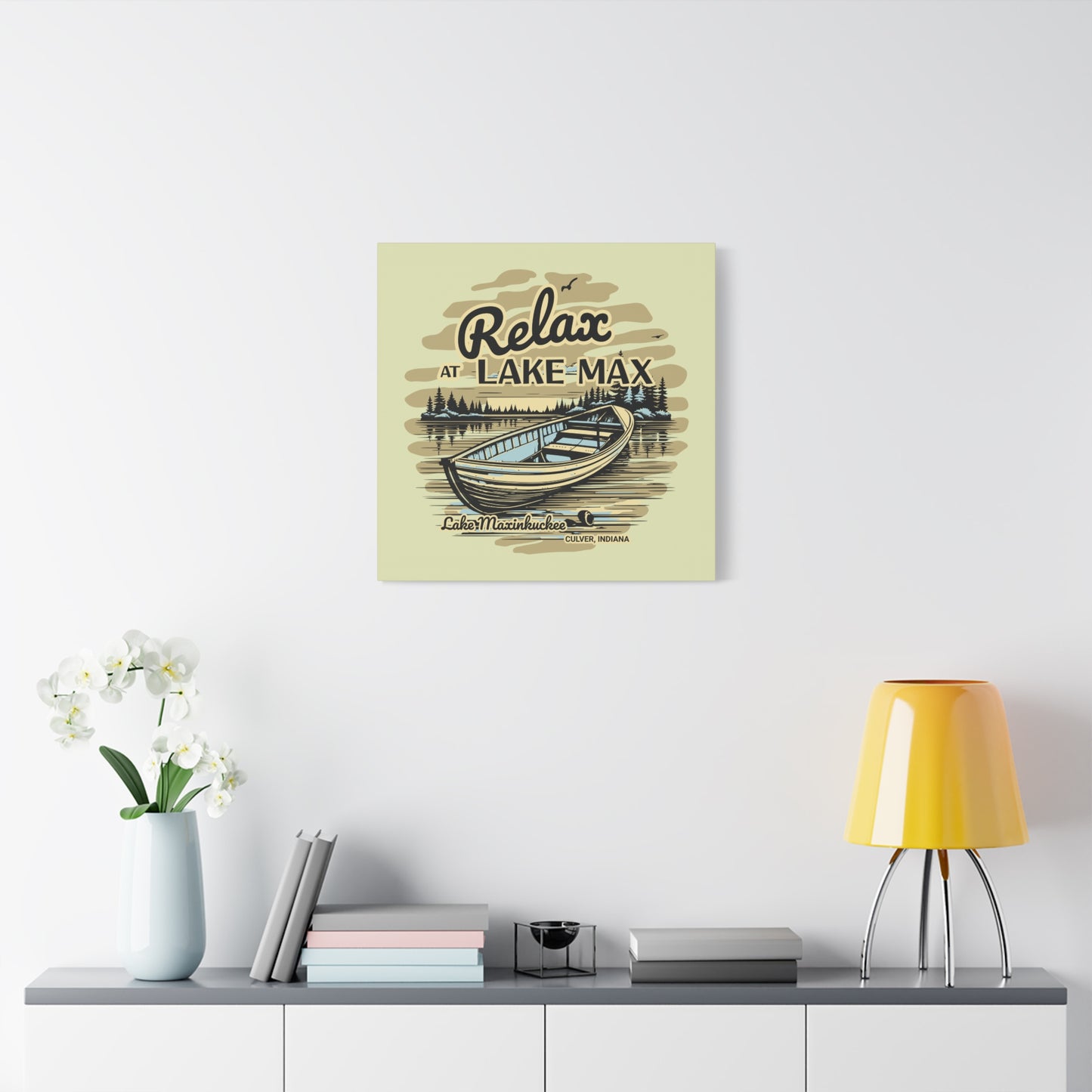 Relax at Lake Max, Lake Maxinkuckee, Culver, Indiana, Matte Canvas, Stretched, 1.25"