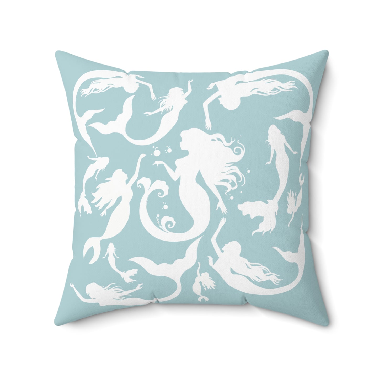 Mermaids silhouettes pillowcase