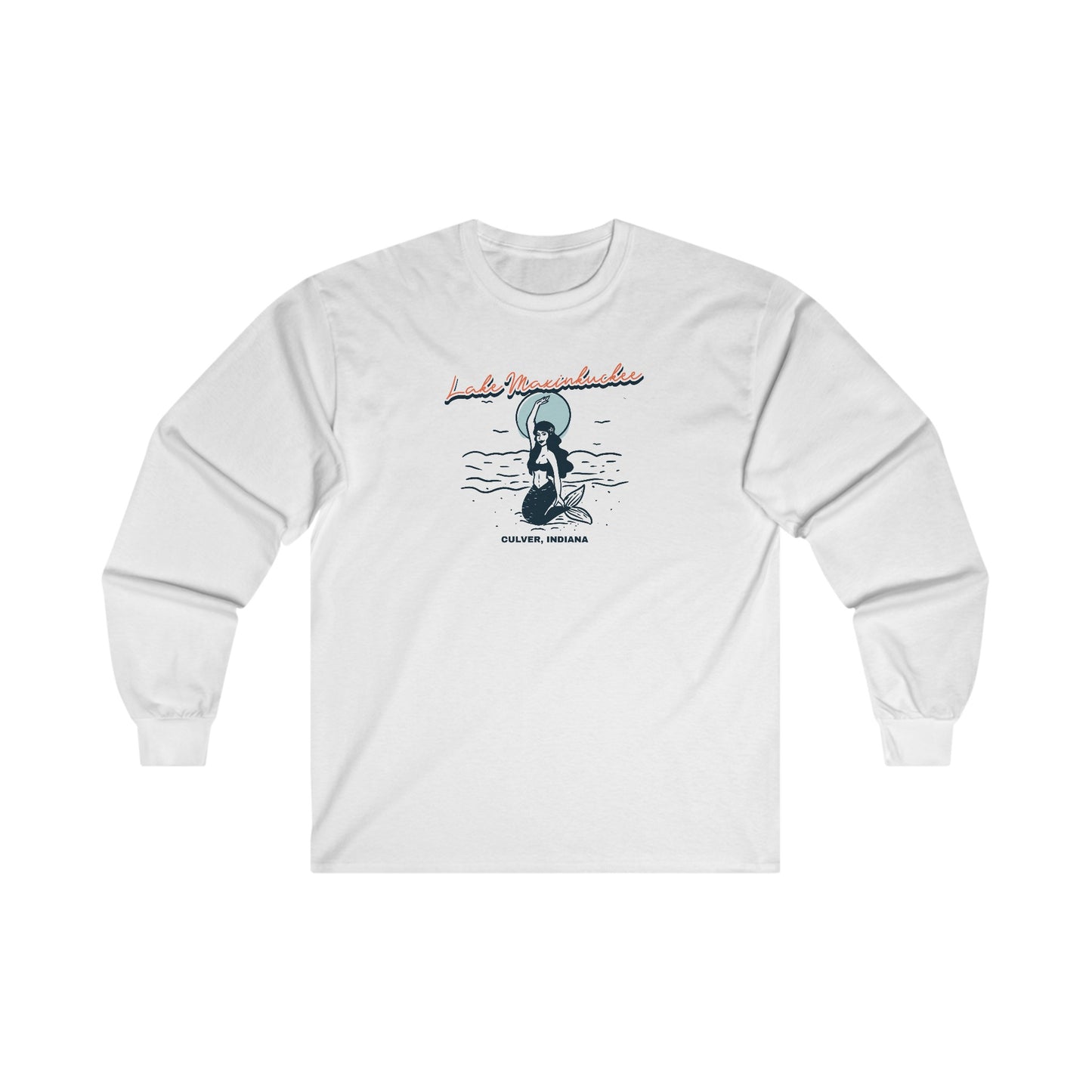 Lake Maxinkuckee Culver Indiana Mermaid Waving Long Sleeve Shirt