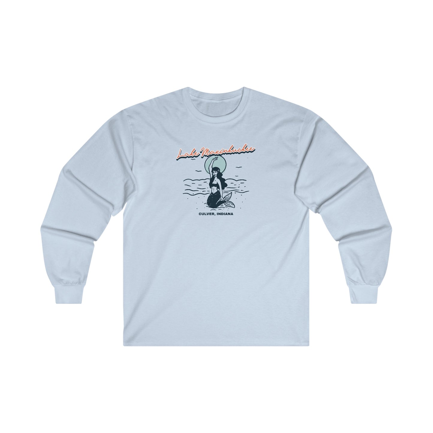 Lake Maxinkuckee Culver Indiana Mermaid Waving Long Sleeve Shirt