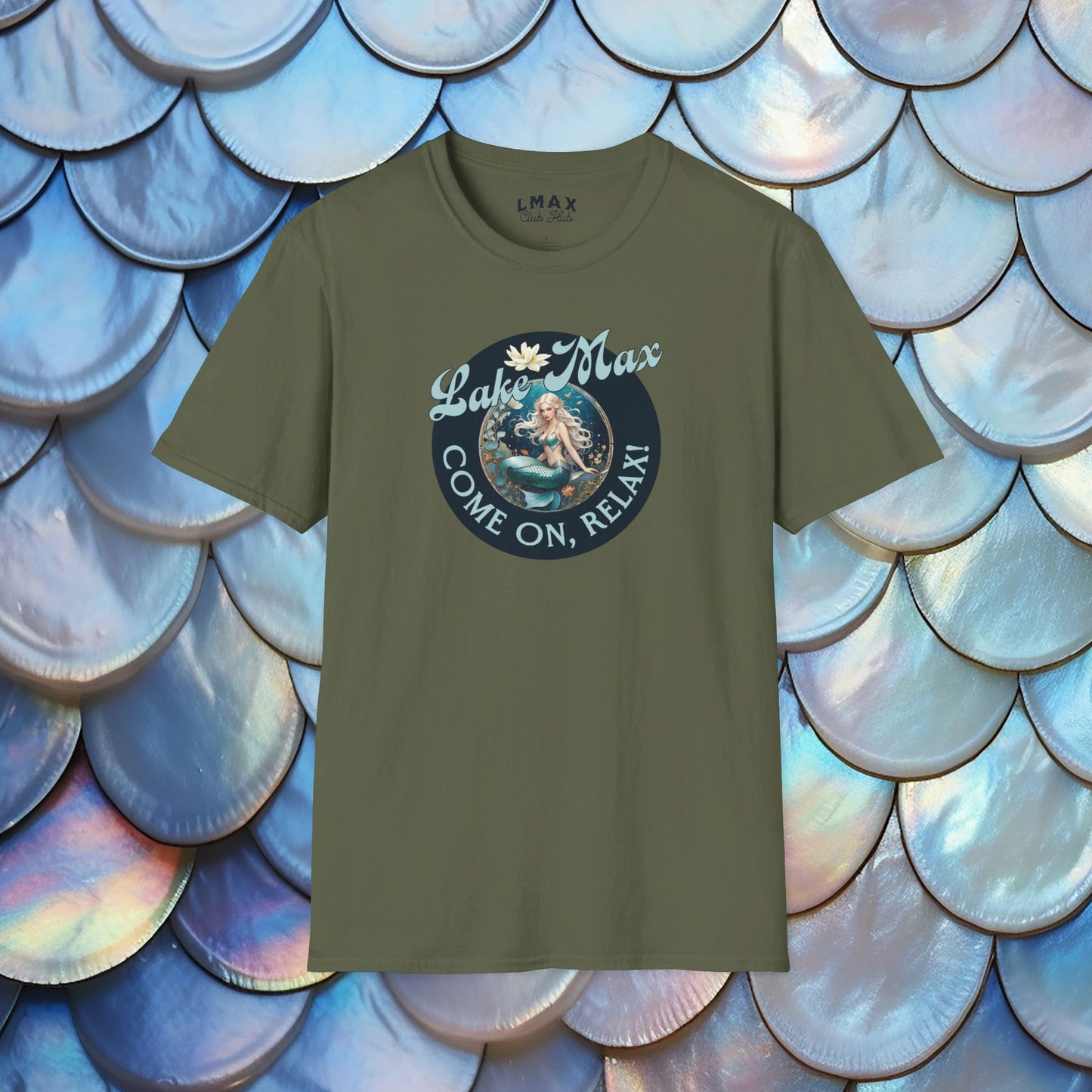 Maxinkuckee Mermaid 6 Graphic Unisex Softstyle T-shirt