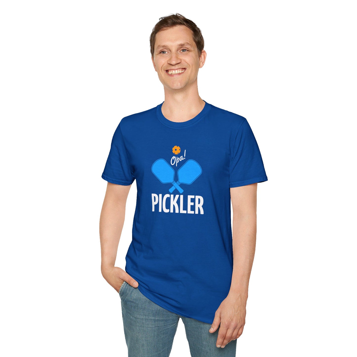 PICKLER Opa! Pickle Ball Unisex Softstyle T-Shirt