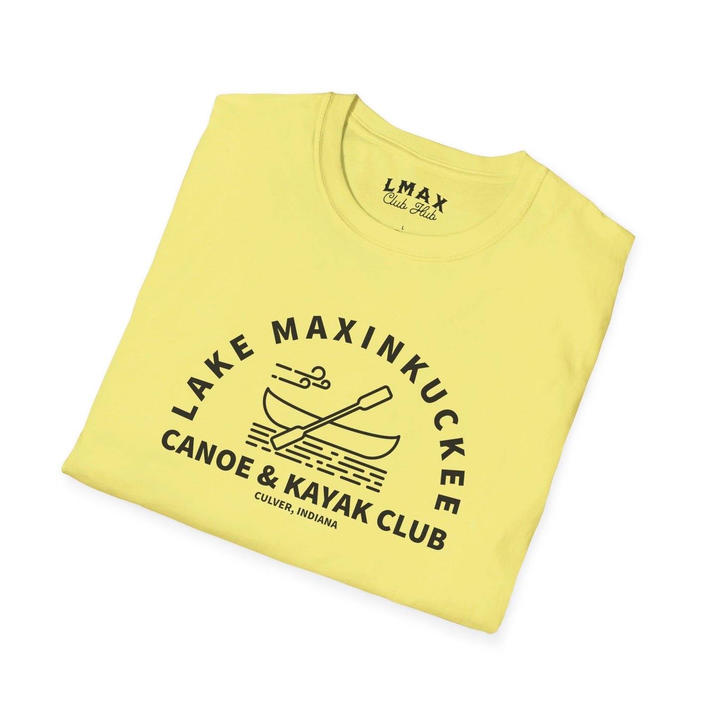 Lake Maxinkuckee Canoe & Kayak Club Black Print Unisex Unisex Softstyle T-Shirt