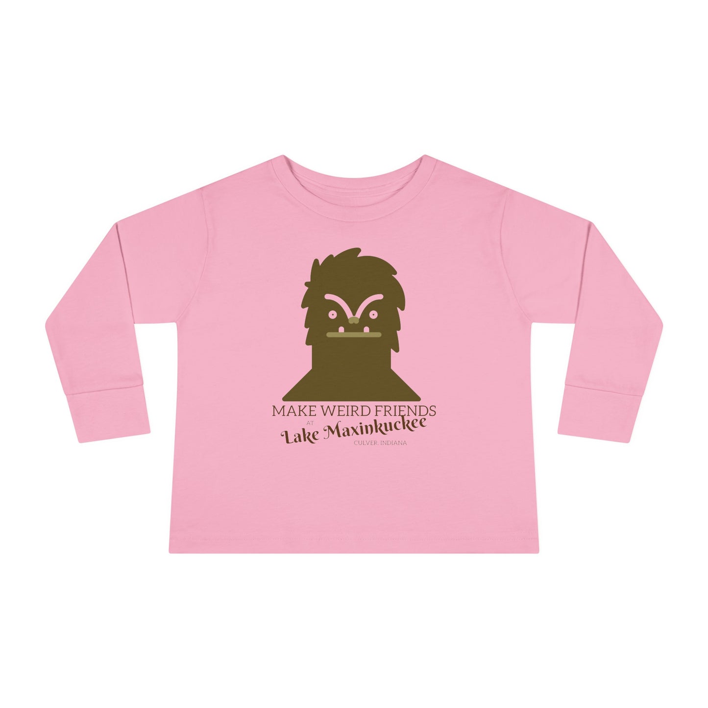 Lake Maxinkuckee Make Weird Friends Toddler Long Sleeve Tee