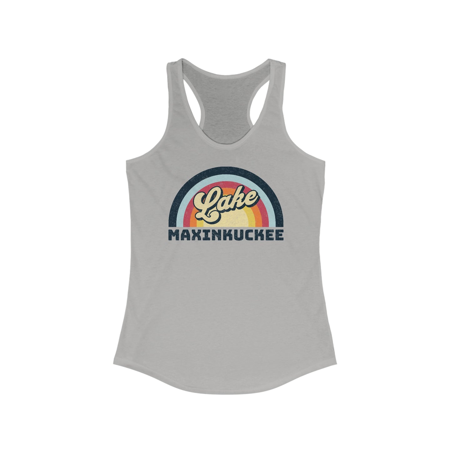 Lake Maxinkuckee Rainbow, Women's Ideal Racerback Tank