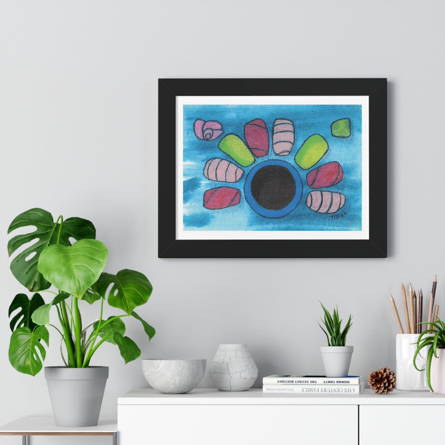 Sushi Blue Plate Special #5, Rainbow Roll Framed Horizontal Poster