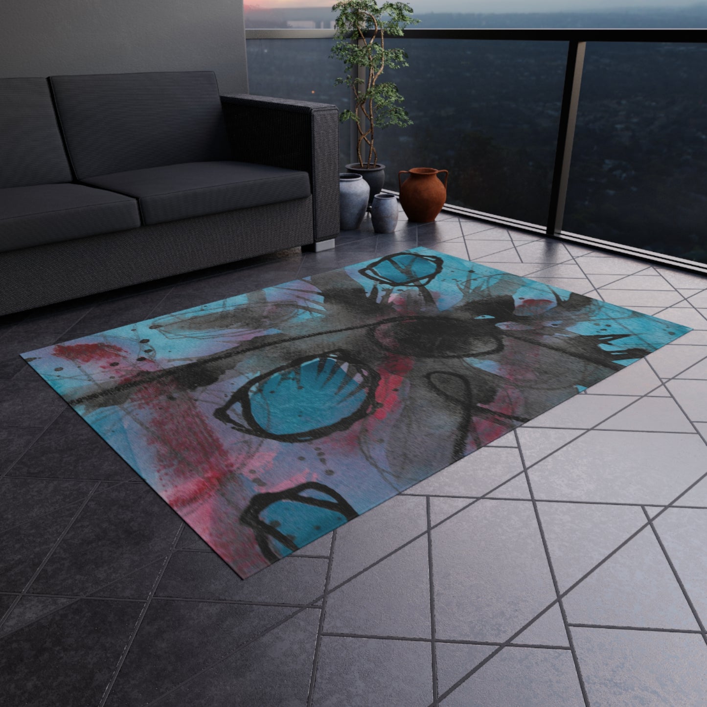 Mysteries of the Shoreline #7 Graphic Outdoor Rug