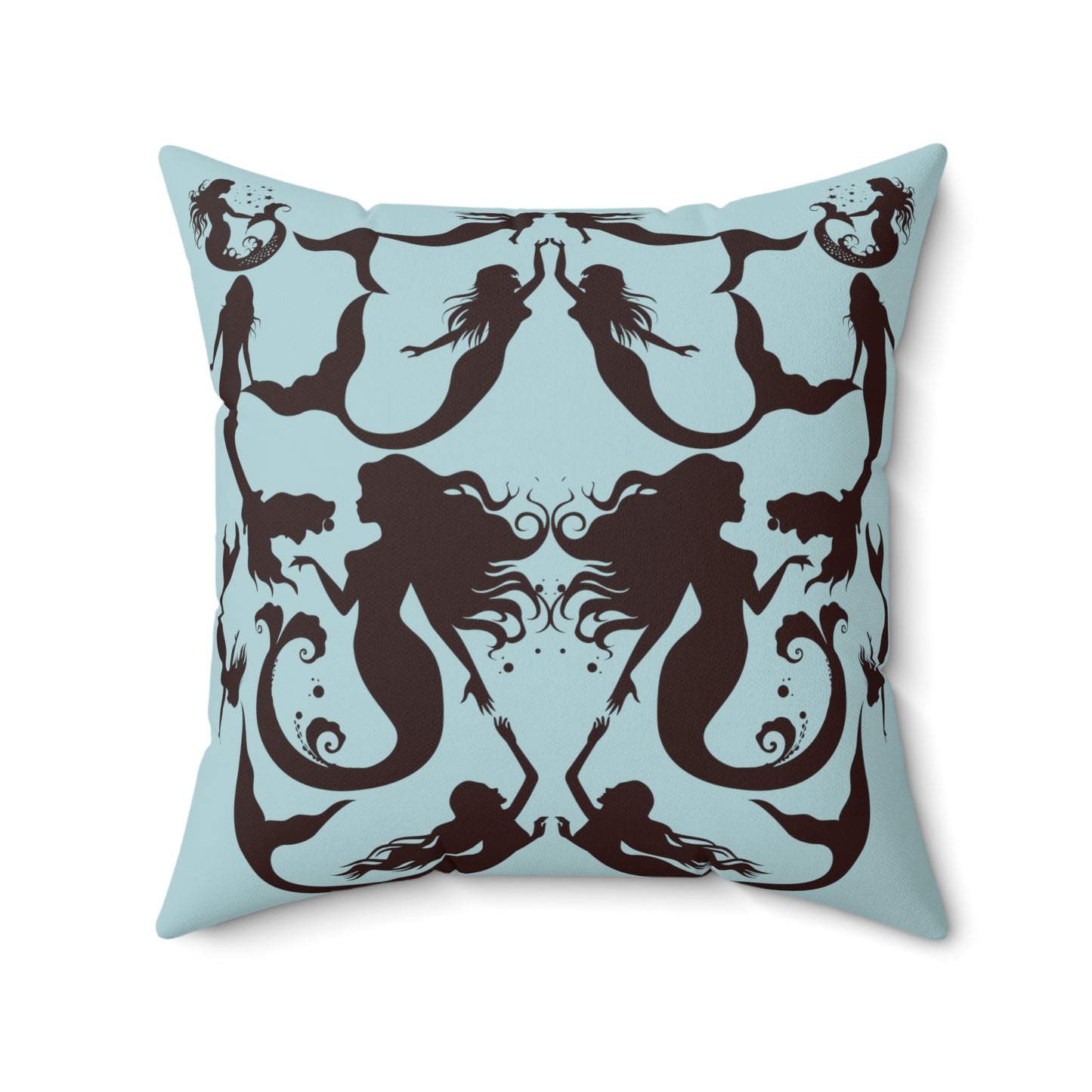 Mermaids silhouettes pillowcase