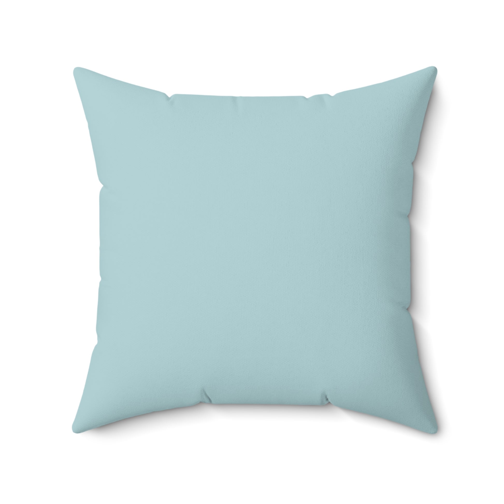 plain sky blue square pillow front