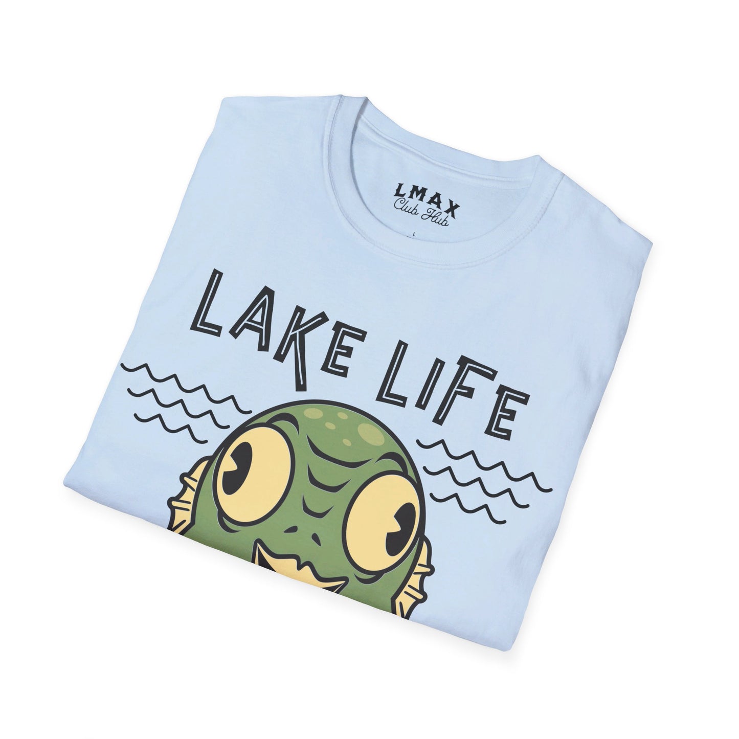 Lake Life Lake Maxinkuckee Culver Indiana Water Creature Graphic for light colors Unisex Softstyle T-shirt