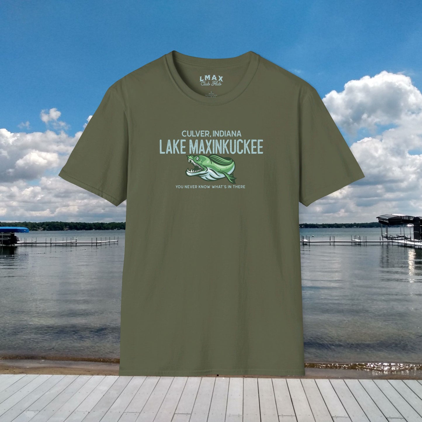 Lake Maxinkuckee Culver Indiana What's in There Graphic Unisex T-shirt