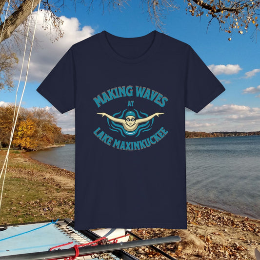 Lake Maxinkuckee Youth Tee - Making Waves Design