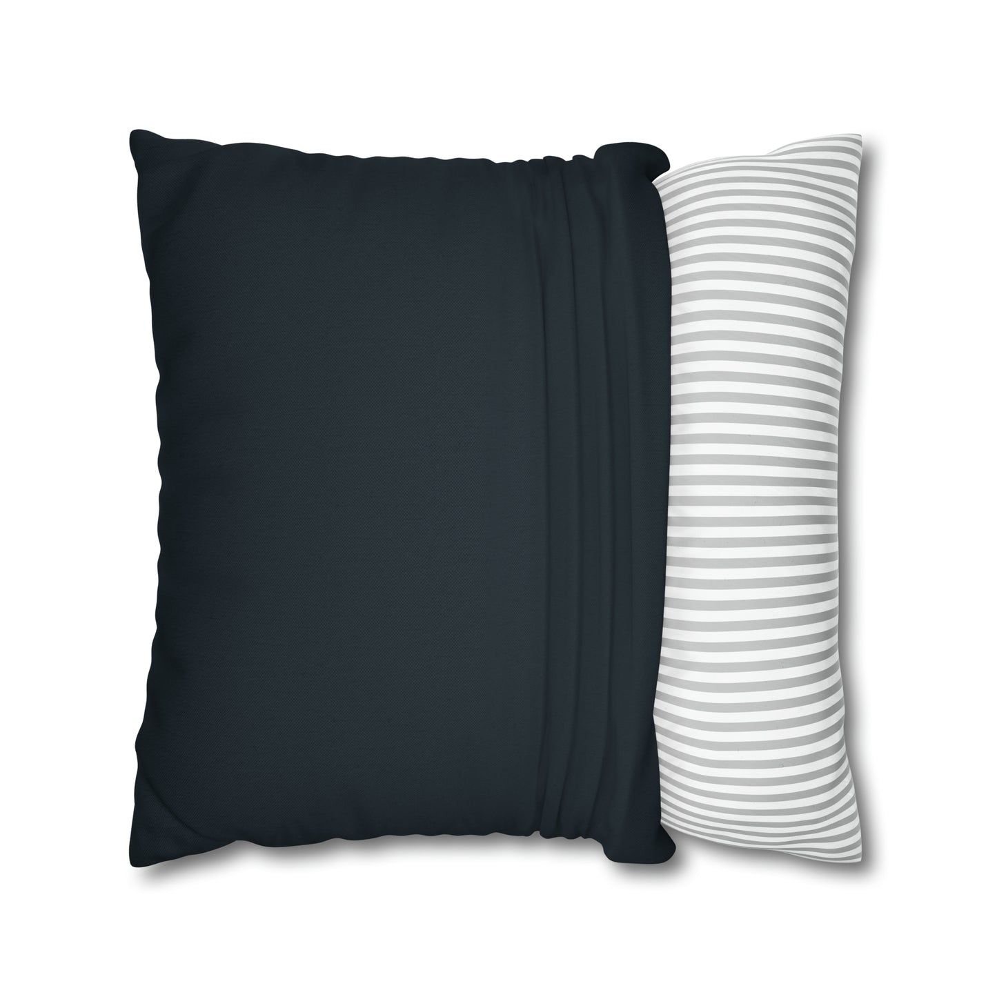 plain dark blue square pillowcase front