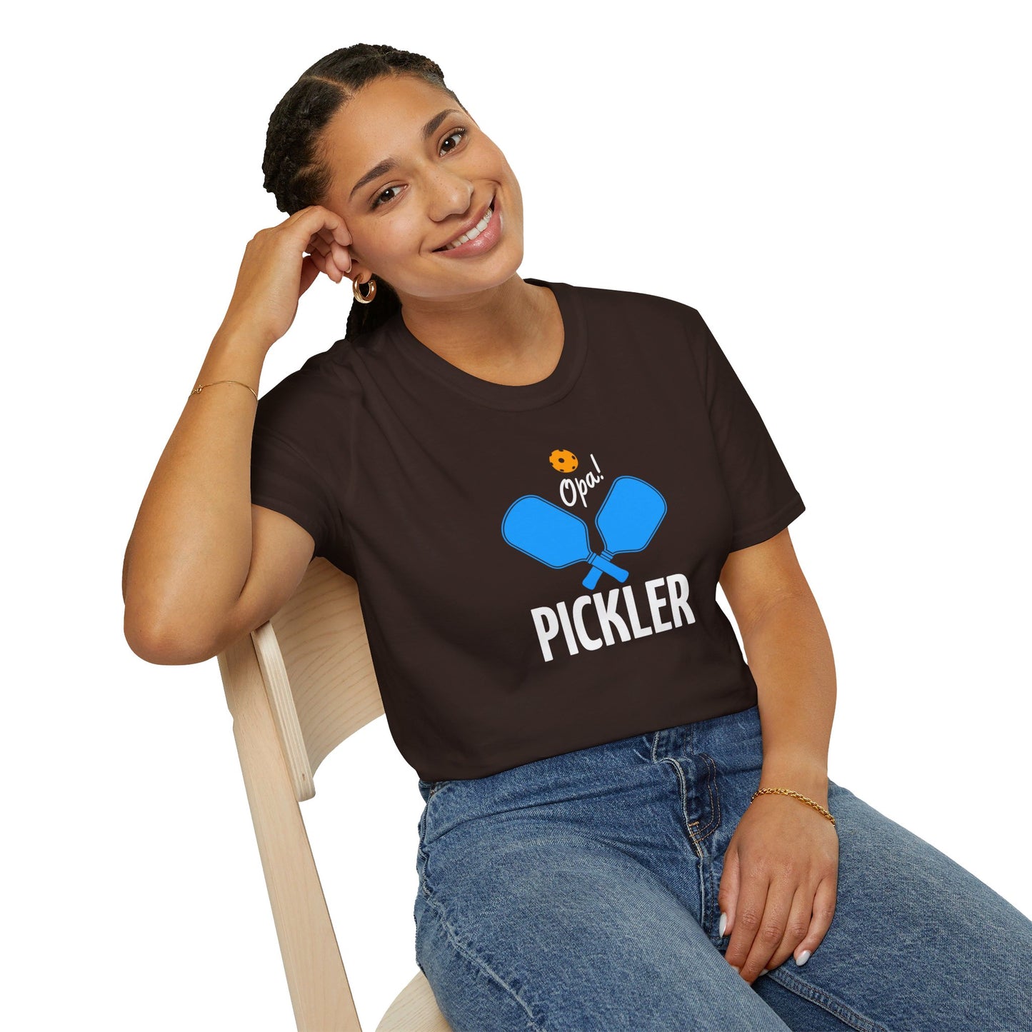 PICKLER Opa! Pickle Ball Unisex Softstyle T-Shirt