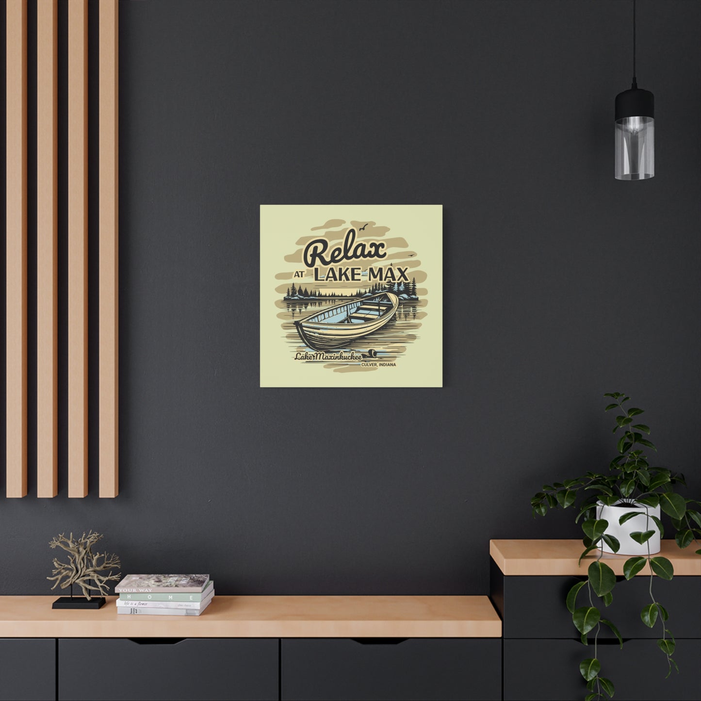 Relax at Lake Max, Lake Maxinkuckee, Culver, Indiana, Matte Canvas, Stretched, 1.25"