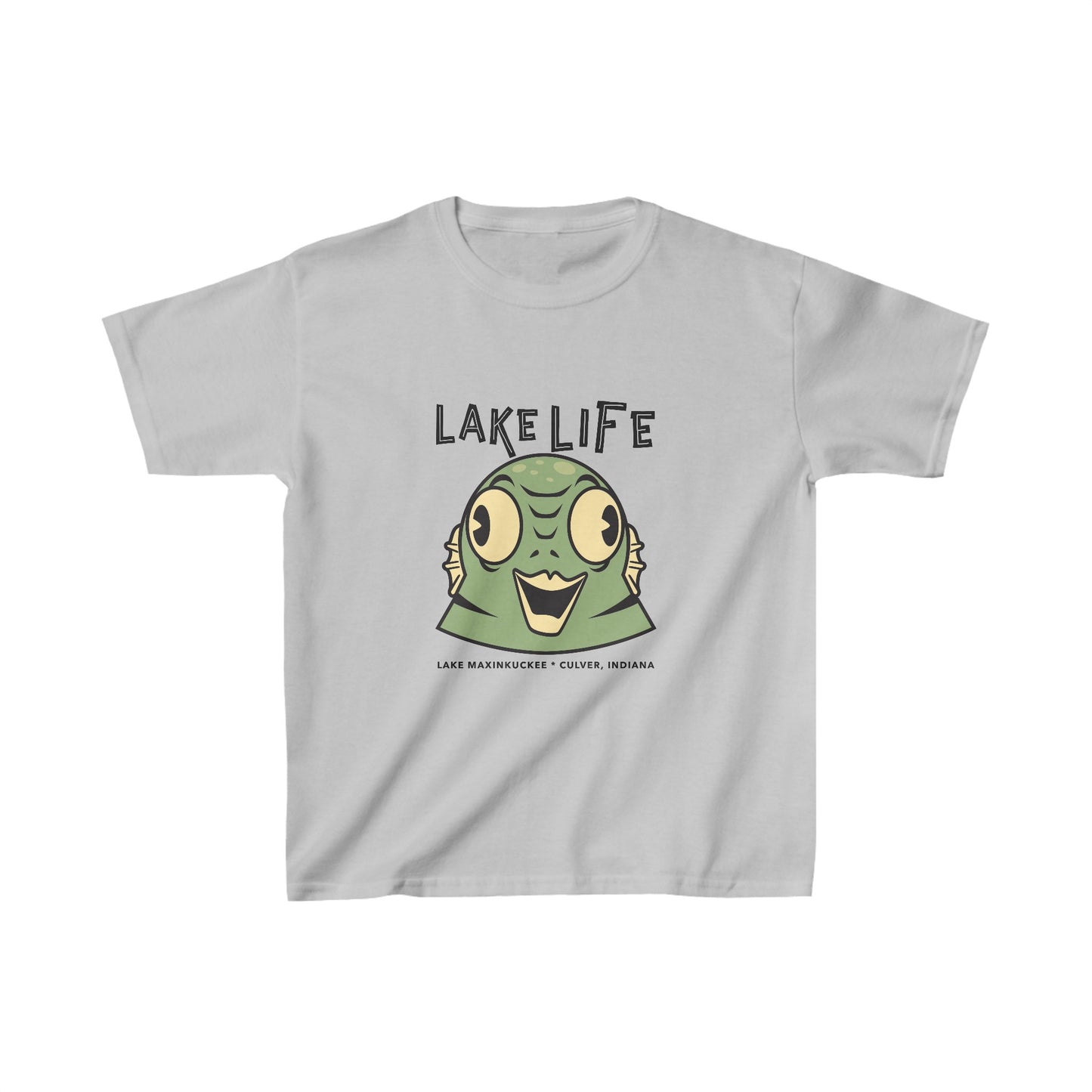 Lake Life Lake Maxinkuckee Culver Indiana Water Creature Graphic Kids Heavy Cotton™ Tee