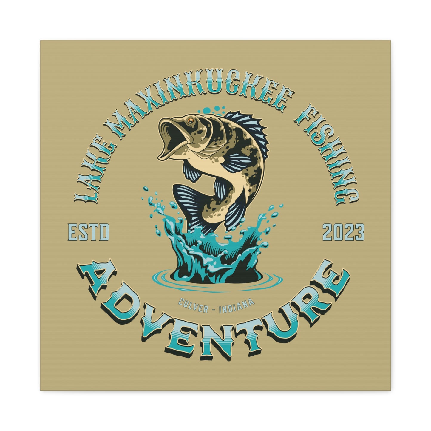 Lake Maxinkuckee Fishing Adventure, Matte Canvas, Stretched, 1.25"