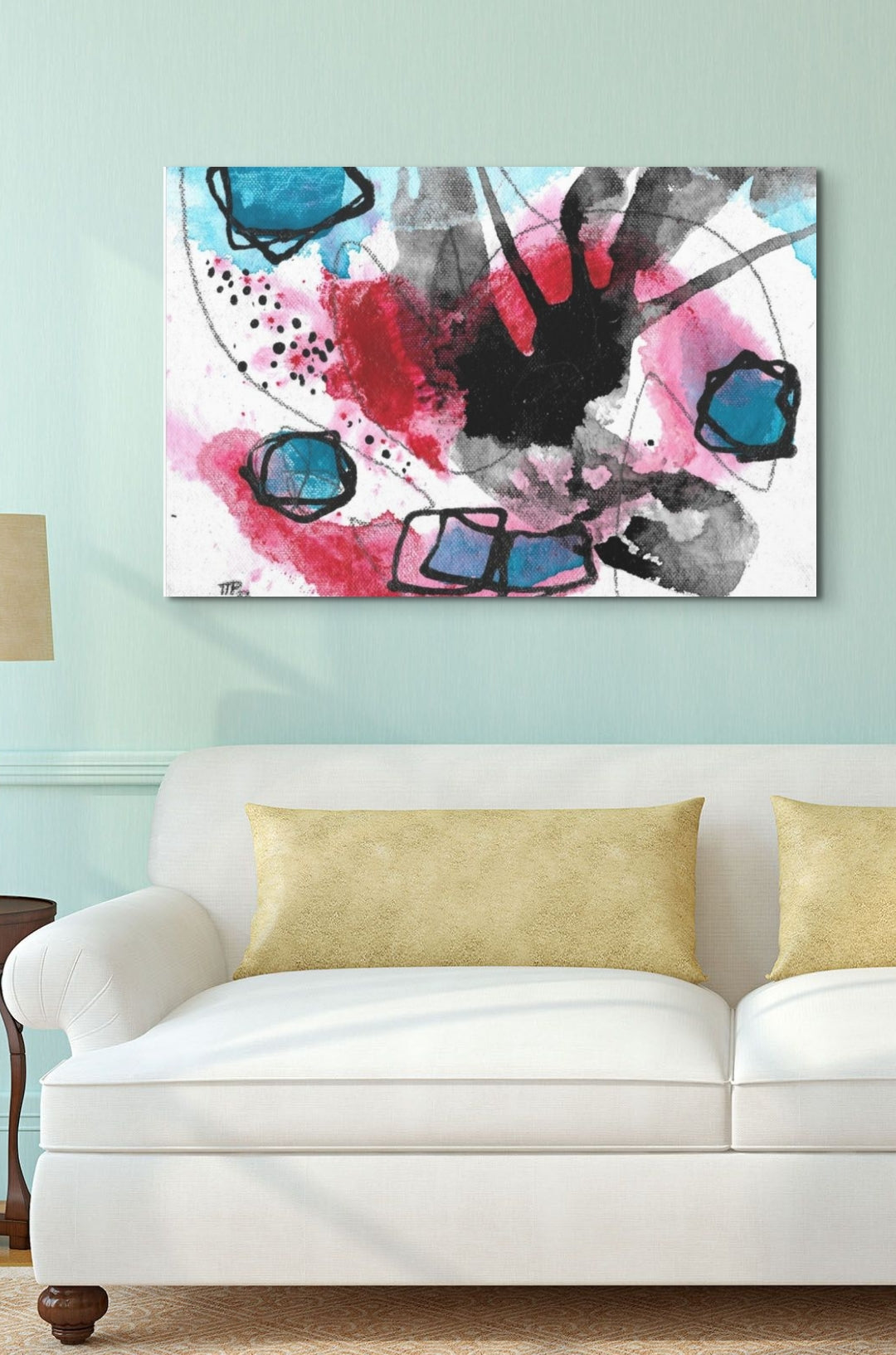 Mysteries of the Shoreline #2, water themed Pod Canvas Gallery Wrap, Ready to Hang Abstract Wall Art