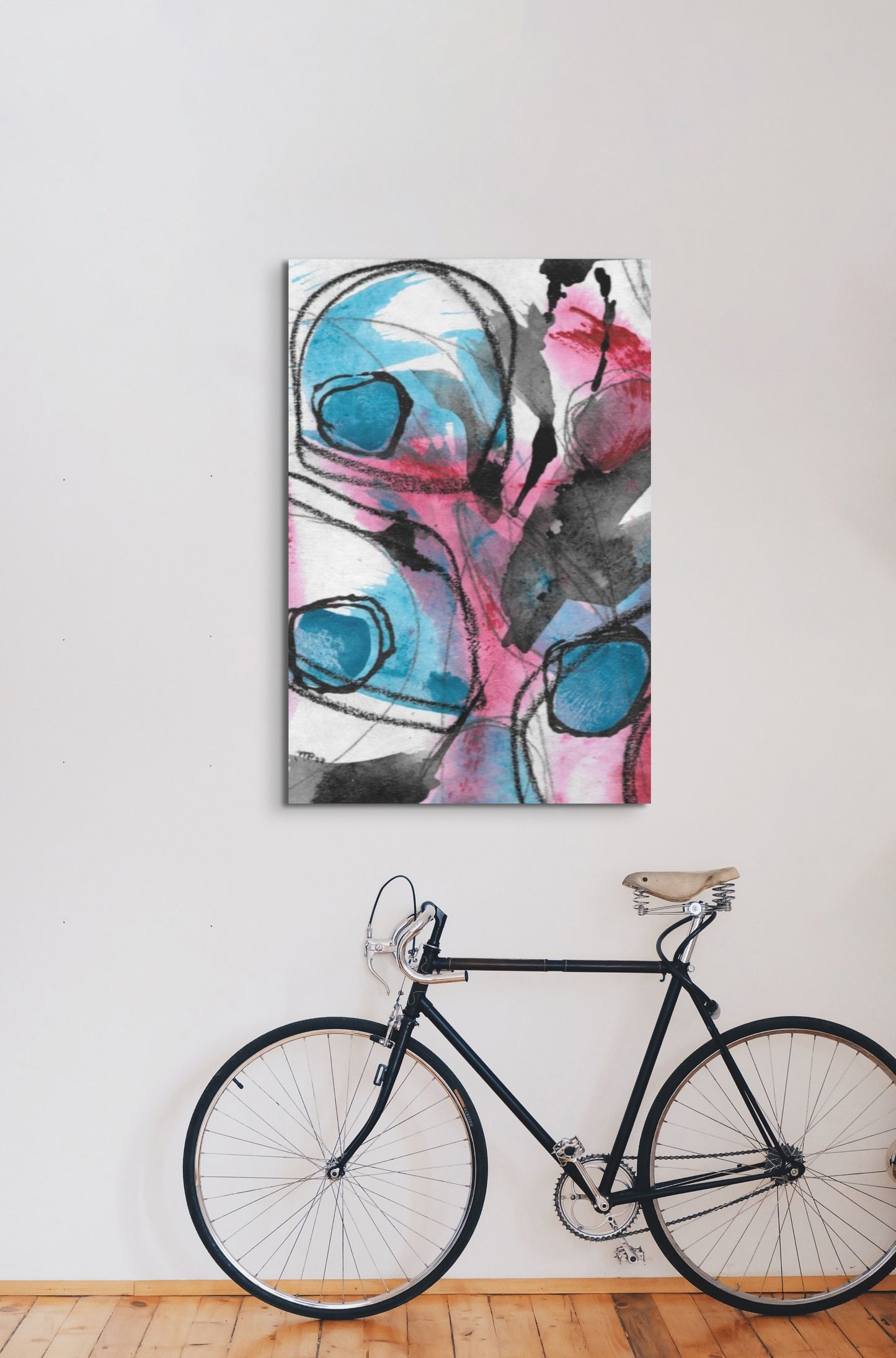 Mysteries of the Shoreline #6, water themed Pod Canvas Gallery Wrap, Ready to Hang Abstract Wall Art