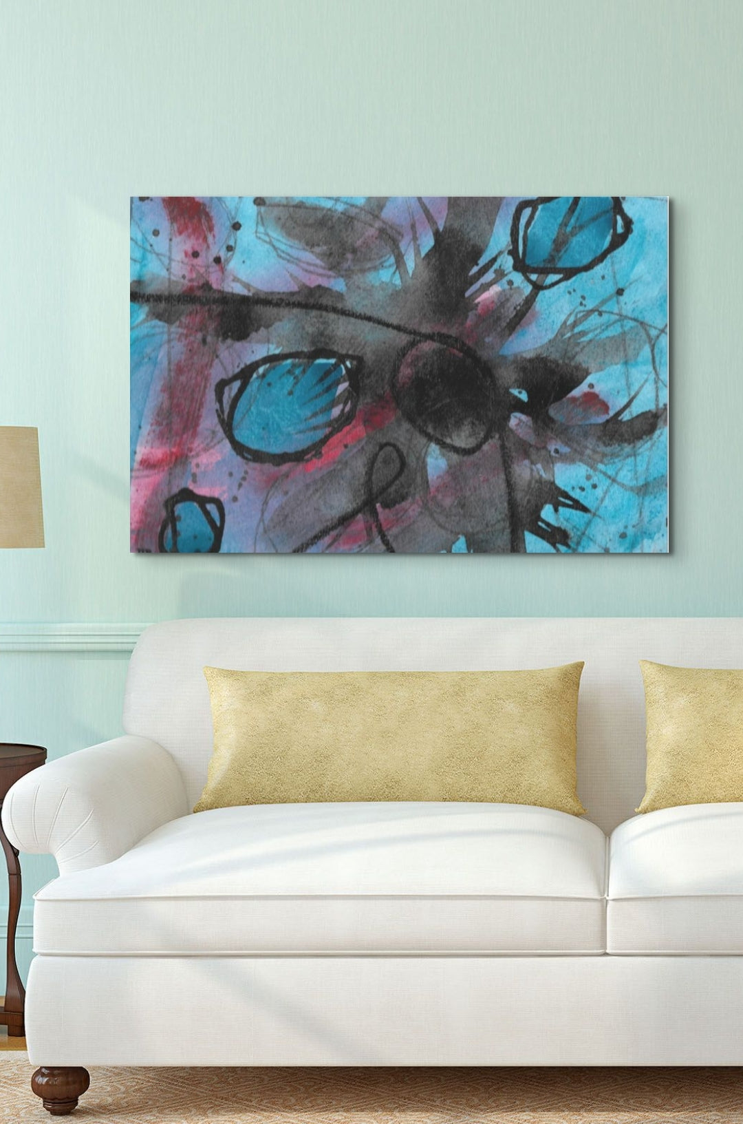 Mysteries of the Shoreline #7, water themed Pod Canvas Gallery Wrap, Ready to Hang Abstract Wall Art